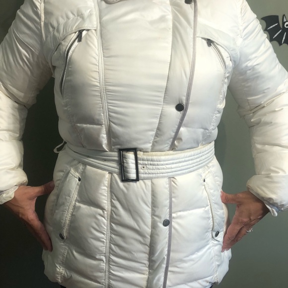 White Cole Haan winter coat with storage bag - Picture 12 of 13